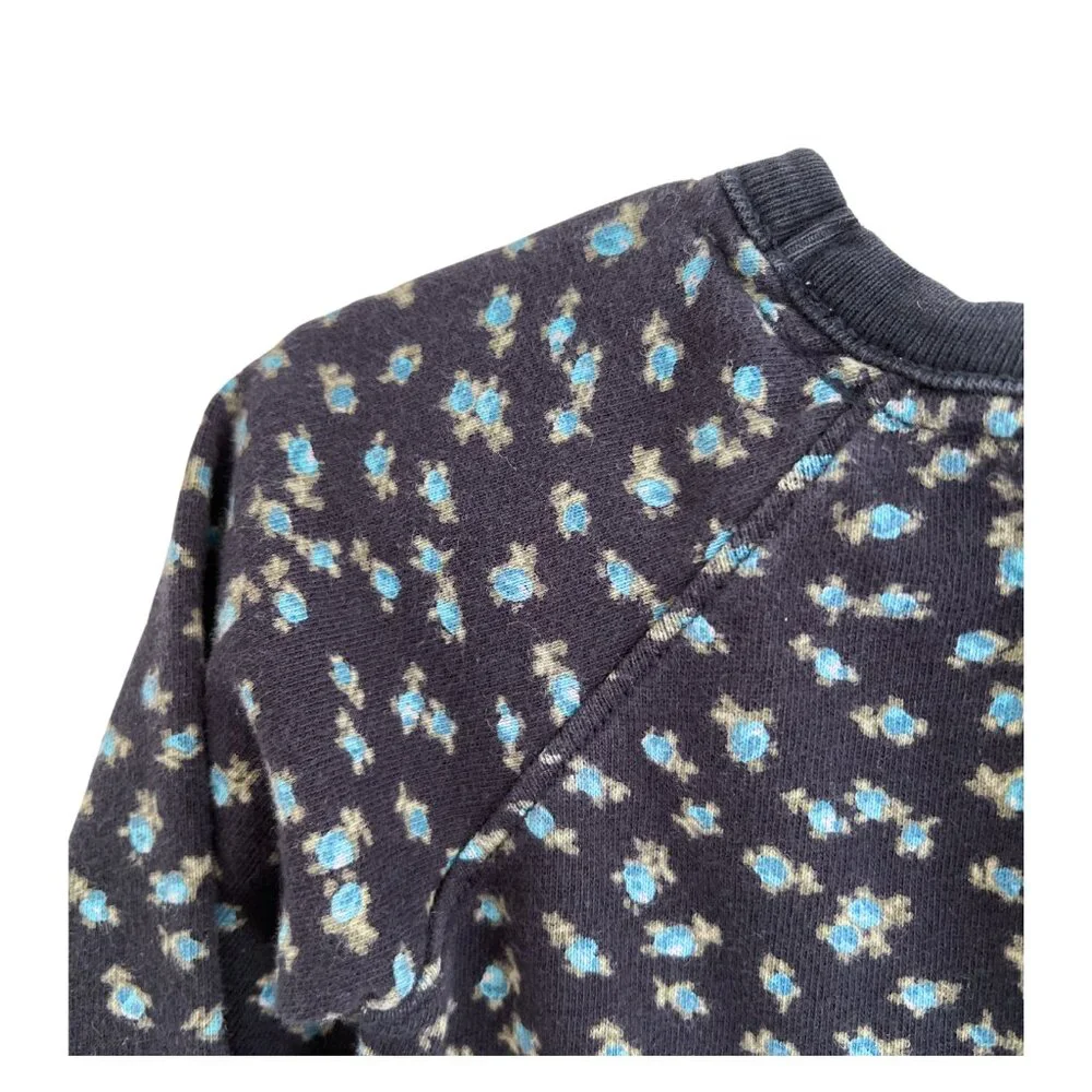 Baby Gap Toddler Girl Long Sleeve Navy Dress‎ 18-24 Mo Floral Sweatshirt Fog